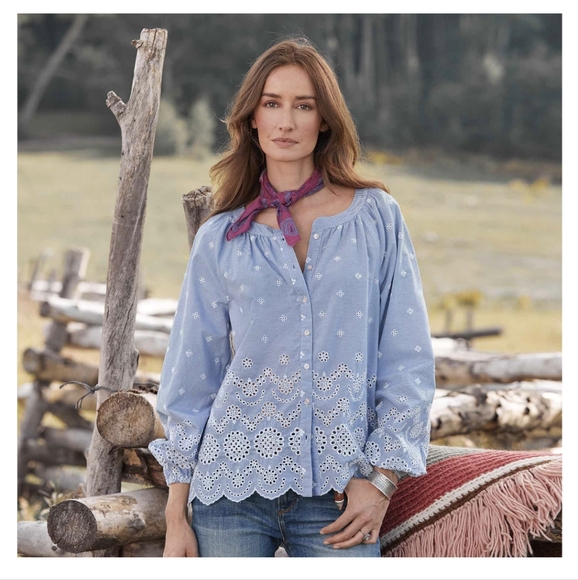 NWT Sundance Rory eyelet top - Picture 1 of 5